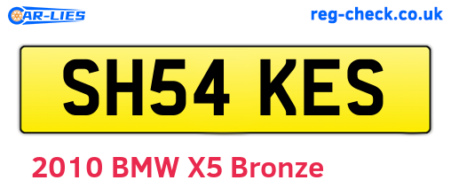 SH54KES are the vehicle registration plates.
