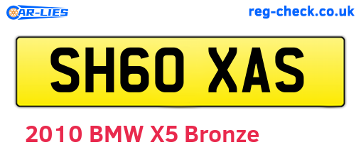 SH60XAS are the vehicle registration plates.