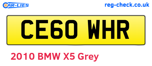 CE60WHR are the vehicle registration plates.
