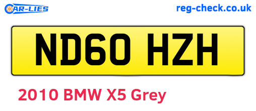 ND60HZH are the vehicle registration plates.
