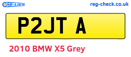 P2JTA are the vehicle registration plates.