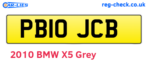 PB10JCB are the vehicle registration plates.