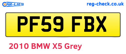 PF59FBX are the vehicle registration plates.