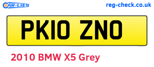 PK10ZNO are the vehicle registration plates.