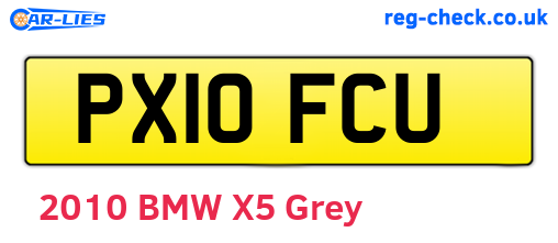 PX10FCU are the vehicle registration plates.