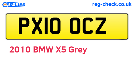 PX10OCZ are the vehicle registration plates.