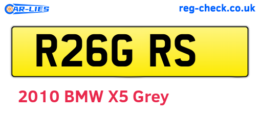 R26GRS are the vehicle registration plates.