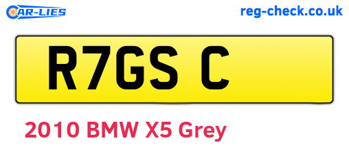 R7GSC are the vehicle registration plates.