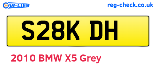 S28KDH are the vehicle registration plates.