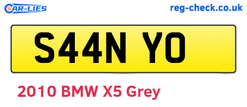 S44NYO are the vehicle registration plates.