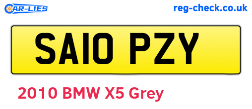 SA10PZY are the vehicle registration plates.