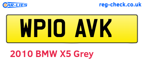 WP10AVK are the vehicle registration plates.