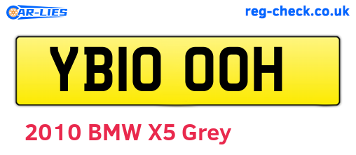 YB10OOH are the vehicle registration plates.