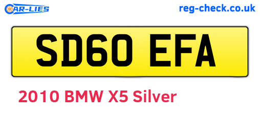 SD60EFA are the vehicle registration plates.
