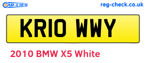 KR10WWY are the vehicle registration plates.