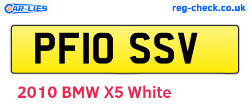 PF10SSV are the vehicle registration plates.