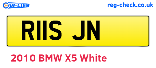 R11SJN are the vehicle registration plates.