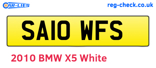 SA10WFS are the vehicle registration plates.
