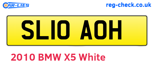 SL10AOH are the vehicle registration plates.