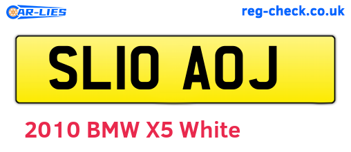 SL10AOJ are the vehicle registration plates.