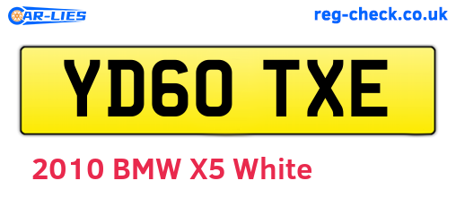 YD60TXE are the vehicle registration plates.