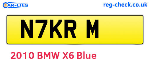 N7KRM are the vehicle registration plates.