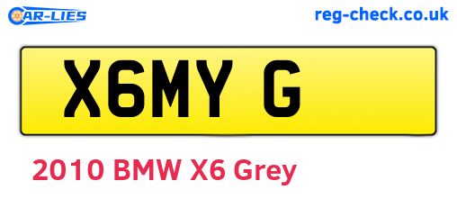 X6MYG are the vehicle registration plates.