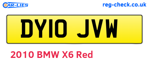 DY10JVW are the vehicle registration plates.