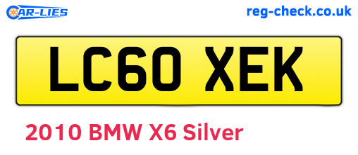LC60XEK are the vehicle registration plates.