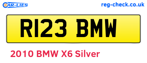 R123BMW are the vehicle registration plates.