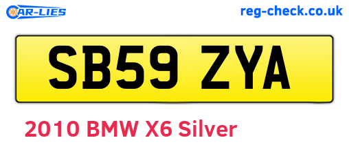 SB59ZYA are the vehicle registration plates.