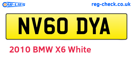 NV60DYA are the vehicle registration plates.