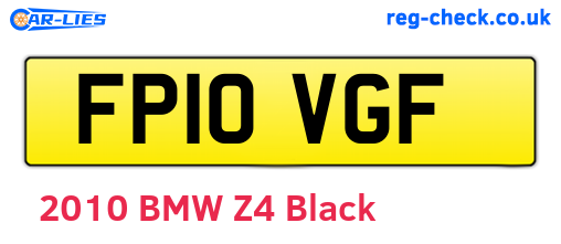 FP10VGF are the vehicle registration plates.