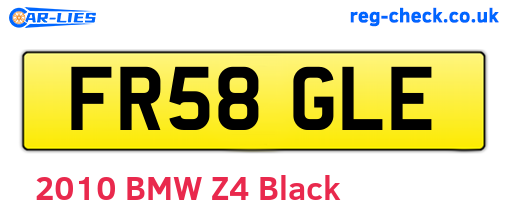 FR58GLE are the vehicle registration plates.
