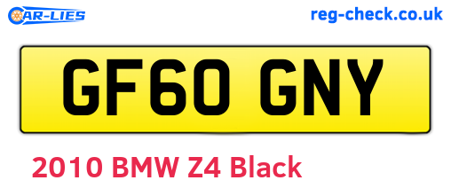GF60GNY are the vehicle registration plates.