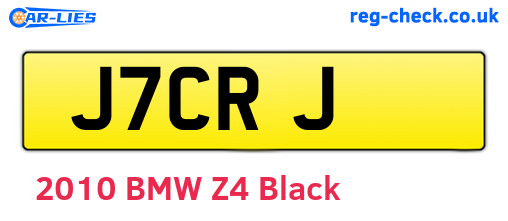 J7CRJ are the vehicle registration plates.