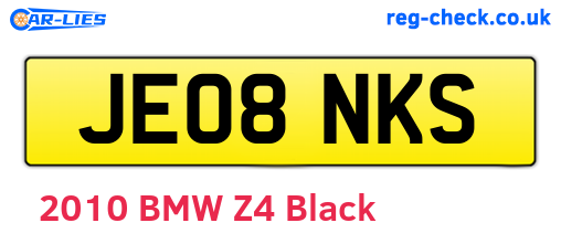 JE08NKS are the vehicle registration plates.