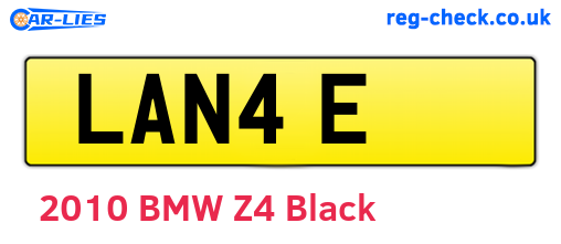 LAN4E are the vehicle registration plates.