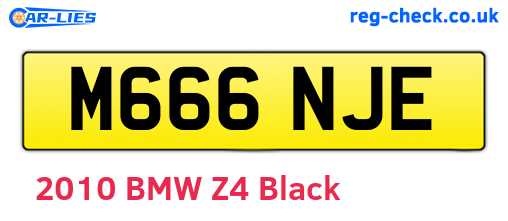 M666NJE are the vehicle registration plates.