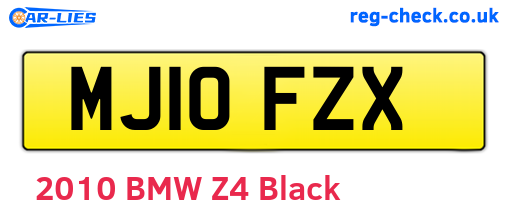 MJ10FZX are the vehicle registration plates.