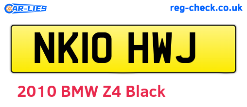NK10HWJ are the vehicle registration plates.