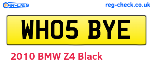 WH05BYE are the vehicle registration plates.