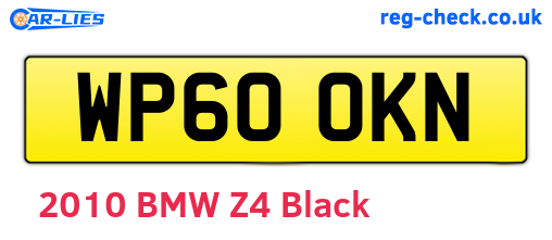 WP60OKN are the vehicle registration plates.