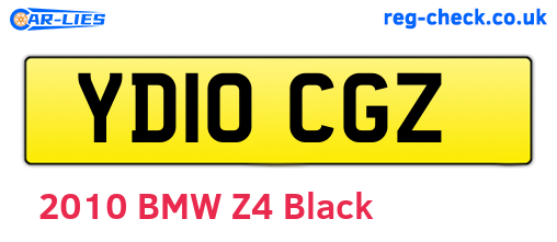 YD10CGZ are the vehicle registration plates.