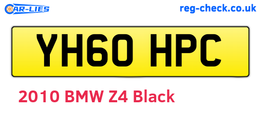 YH60HPC are the vehicle registration plates.