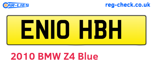 EN10HBH are the vehicle registration plates.