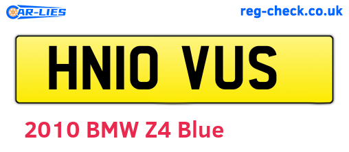 HN10VUS are the vehicle registration plates.