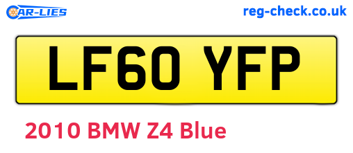 LF60YFP are the vehicle registration plates.