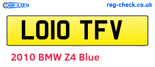 LO10TFV are the vehicle registration plates.
