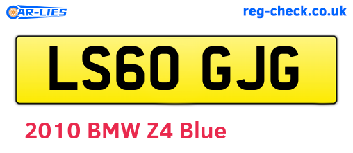 LS60GJG are the vehicle registration plates.